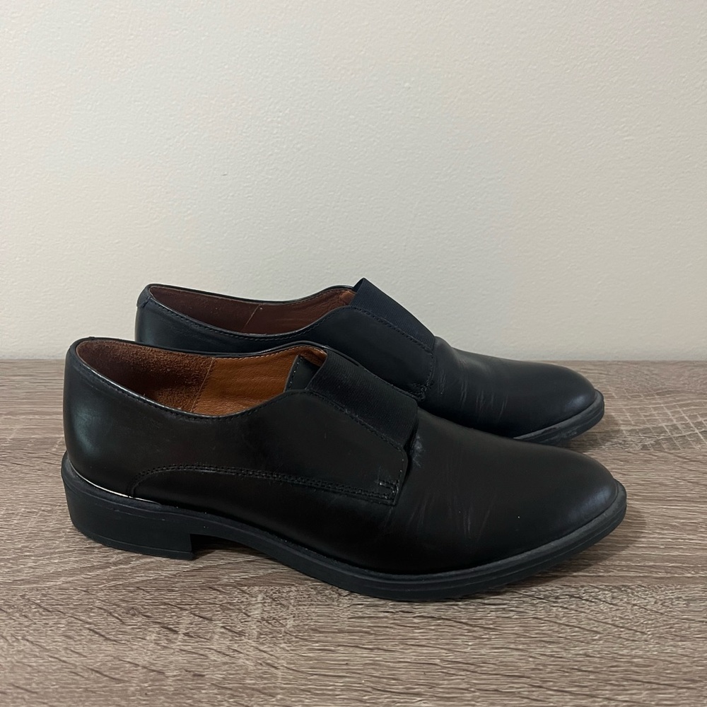 Women’s David Tyler Black Leather Slip-On Dress Shoes